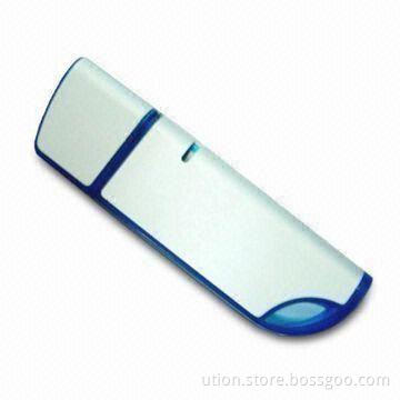 Plastic USB Flash Drive with Rubber Coating, Supports Plug-and-play Function